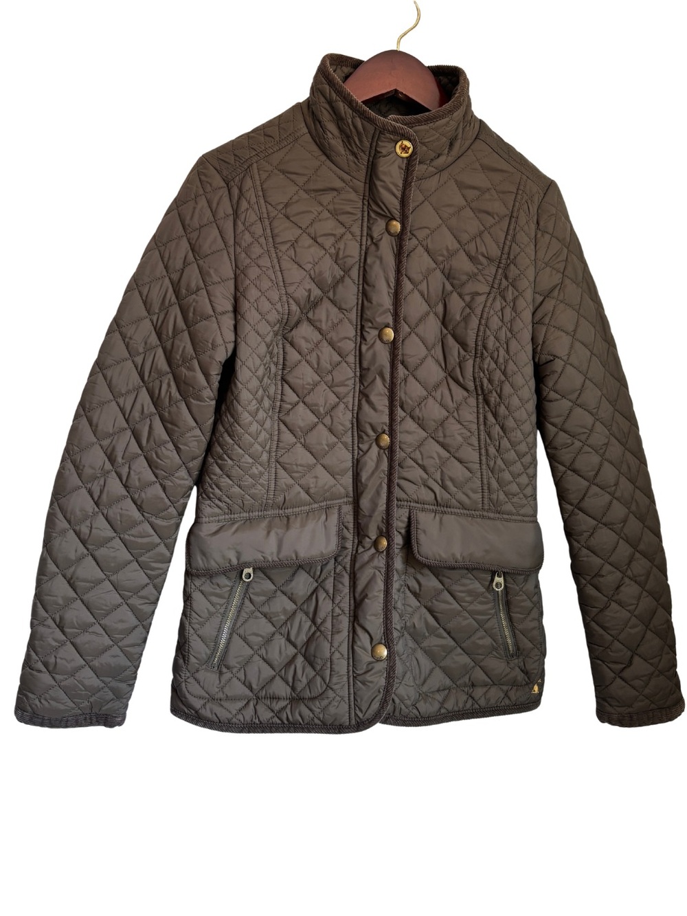 Joules Newdale Quilted Country Jacket in Dark Pine Size 6